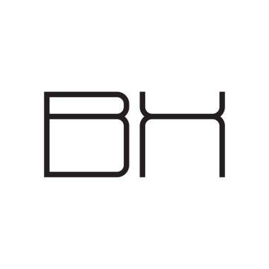 bx ilk harf vektör logo simgesi