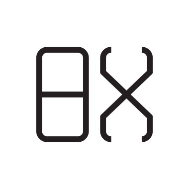 bx ilk harf vektör logo simgesi