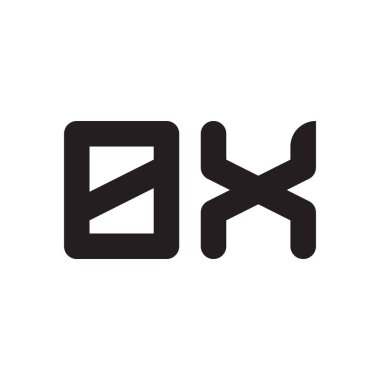 bx ilk harf vektör logo simgesi
