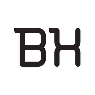 bx ilk harf vektör logo simgesi