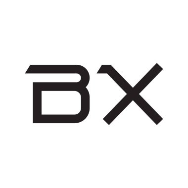 bx ilk harf vektör logo simgesi