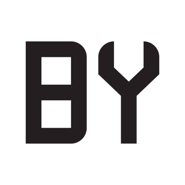 ilk harf vektör logo simgesine göre