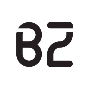 bz ilk harf vektör logosu simgesi
