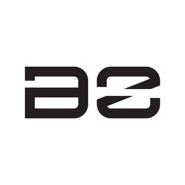 bz ilk harf vektör logosu simgesi