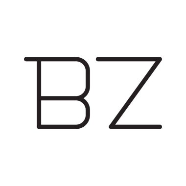 bz ilk harf vektör logosu simgesi