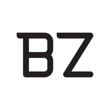 bz ilk harf vektör logosu simgesi