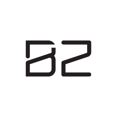 bz ilk harf vektör logosu simgesi