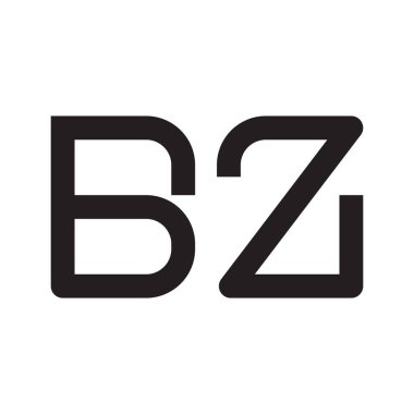 bz ilk harf vektör logosu simgesi