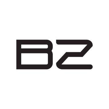 bz ilk harf vektör logosu simgesi