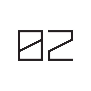 bz ilk harf vektör logosu simgesi