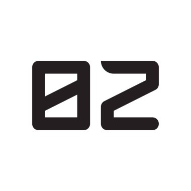 bz ilk harf vektör logosu simgesi