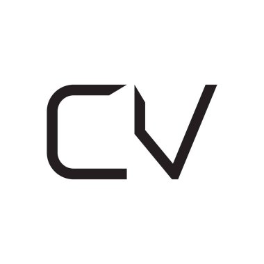 cv ilk harf vektör logo simgesi