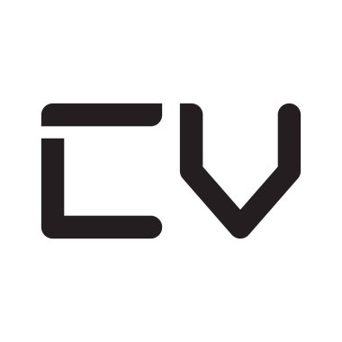 cv ilk harf vektör logo simgesi