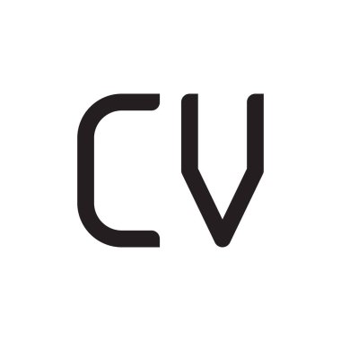 cv ilk harf vektör logo simgesi