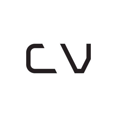 cv ilk harf vektör logo simgesi