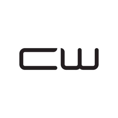 cw ilk harf vektör logo simgesi