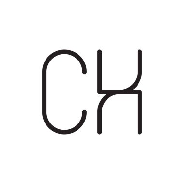 cx ilk harf vektör logo simgesi