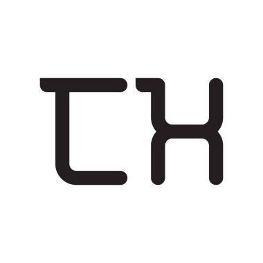 cx ilk harf vektör logo simgesi