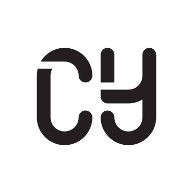 cy ilk harf vektör logo simgesi