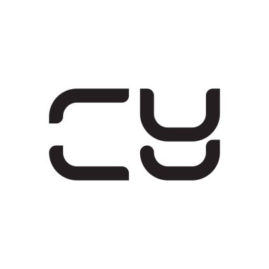 cy ilk harf vektör logo simgesi
