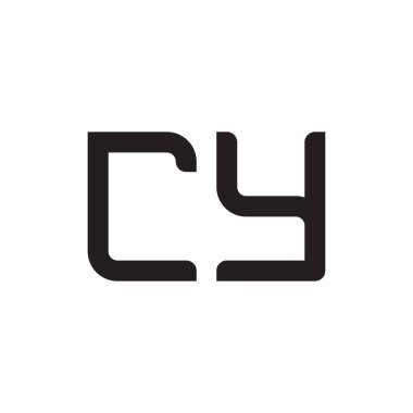 cy ilk harf vektör logo simgesi
