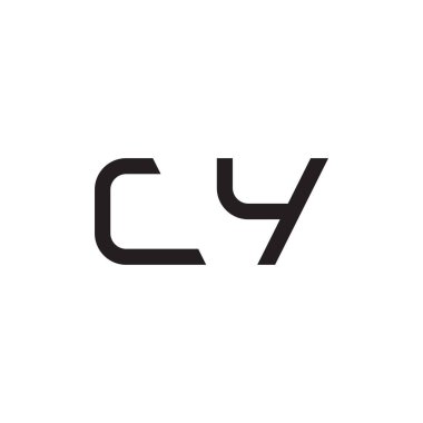 cy ilk harf vektör logo simgesi