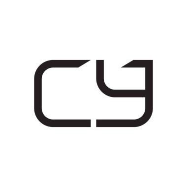 cy ilk harf vektör logo simgesi