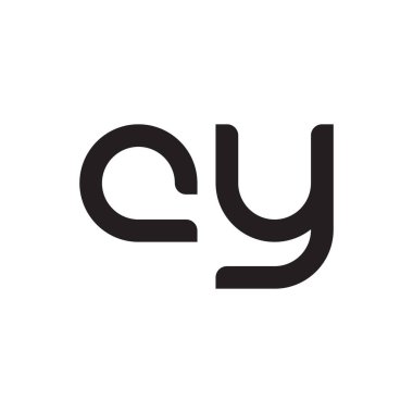 cy ilk harf vektör logo simgesi
