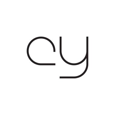 cy ilk harf vektör logo simgesi