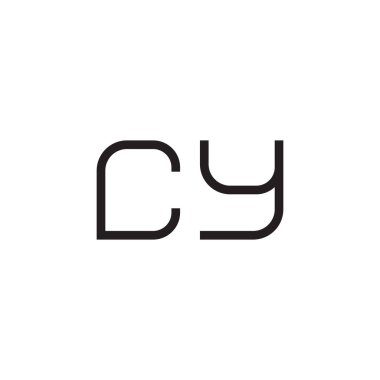 cy ilk harf vektör logo simgesi