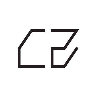 cz ilk harf vektör logosu simgesi