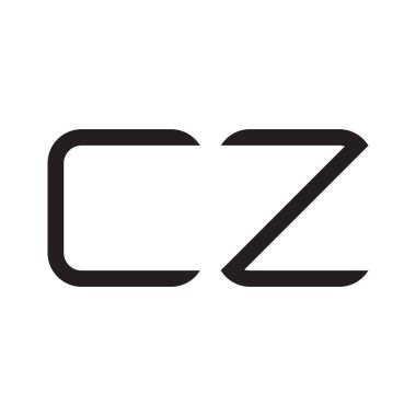 cz ilk harf vektör logosu simgesi