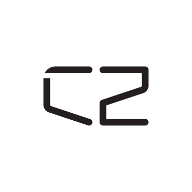 cz ilk harf vektör logosu simgesi