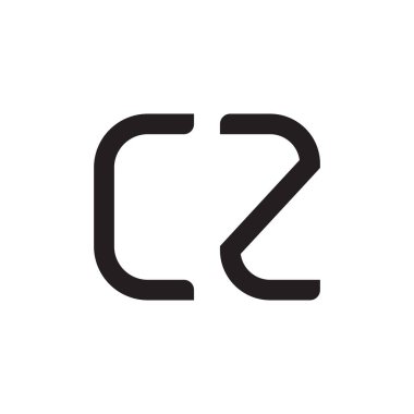 cz ilk harf vektör logosu simgesi