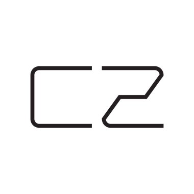 cz ilk harf vektör logosu simgesi