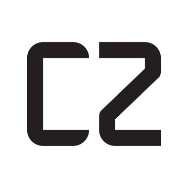 cz ilk harf vektör logosu simgesi