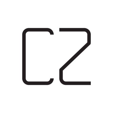 cz ilk harf vektör logosu simgesi