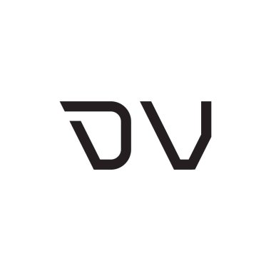 dv ilk harf vektör logo simgesi
