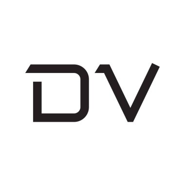 dv ilk harf vektör logo simgesi