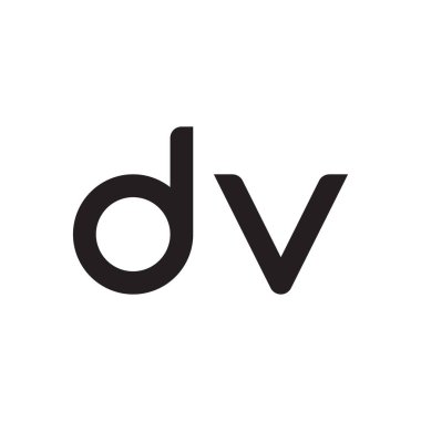 dv ilk harf vektör logo simgesi