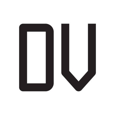 dv ilk harf vektör logo simgesi