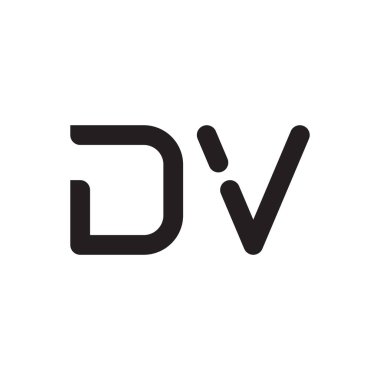 dv ilk harf vektör logo simgesi