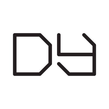 dy ilk harf vektör logo simgesi