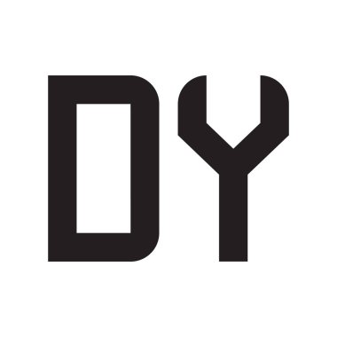 dy ilk harf vektör logo simgesi