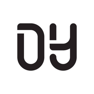 dy ilk harf vektör logo simgesi