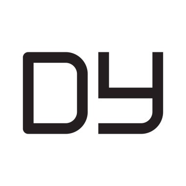 dy ilk harf vektör logo simgesi
