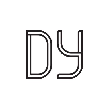 dy ilk harf vektör logo simgesi