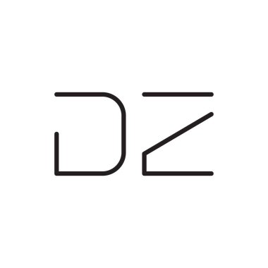dz ilk harf vektör logo simgesi