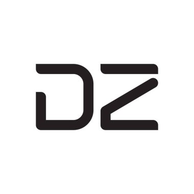 dz ilk harf vektör logo simgesi
