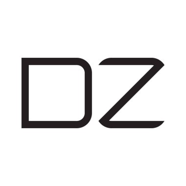 dz ilk harf vektör logo simgesi